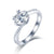 1.00ct Moissanite Engagement Ring, Custom Heart Tipped Design, Sterling Silver & Platinum