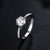 1.00ct Moissanite Engagement Ring, Classic Six Claw with Stone Set Shoulders, Sterling Silver & Platinum