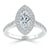 Marquise Cut Moissanite Halo Engagement Ring, Tiffany Style