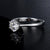 1.00ct Moissanite Engagement Ring, Classic Six Claw Design, Sterling Silver & Platinum