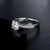 1.00ct Moissanite Engagement Ring, Classic Four Claw Setting with Stone Set Shoulders, Sterling Silver & Platinum