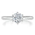 Round Cut Moissanite Engagement Ring, Classic Six Claw