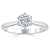 Round Cut Moissanite Engagement Ring, Classic Six Claw