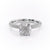 CUSHION CUT MOISSANITE PAVÉ SET SHOULDERS WITH HIDDEN HALO