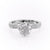 CUSHION CUT MOISSANITE STONE SET SHOULDERS WITH MILGRAIN EDGE