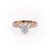 CUSHION CUT MOISSANITE STONE SET SHOULDERS WITH MILGRAIN EDGE