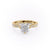 CUSHION CUT MOISSANITE STONE SET SHOULDERS WITH MILGRAIN EDGE