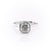 Cushion Cut Rubover Moissanite With Hidden Halo