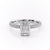 EMERALD CUT MOISSANITE PAVÉ SET SHOULDERS WITH HIDDEN HALO