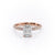 EMERALD CUT MOISSANITE PAVÉ SET SHOULDERS WITH HIDDEN HALO