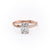 Elongated Cushion Cut Moissanite Twisted Shoulder Set Ring With Hidden Halo