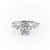 Elongated Cushion Cut Moissanite With Hidden Halo And Side Stones