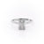 Emerald Cut Moissanite Shoulder Set Ring With Hidden Halo