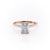 Emerald Cut Moissanite Shoulder Set Ring With Hidden Halo