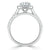 Pear Cut Moissanite Engagement Ring, Classic Halo