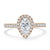 Pear Cut Moissanite Engagement Ring, Classic Halo