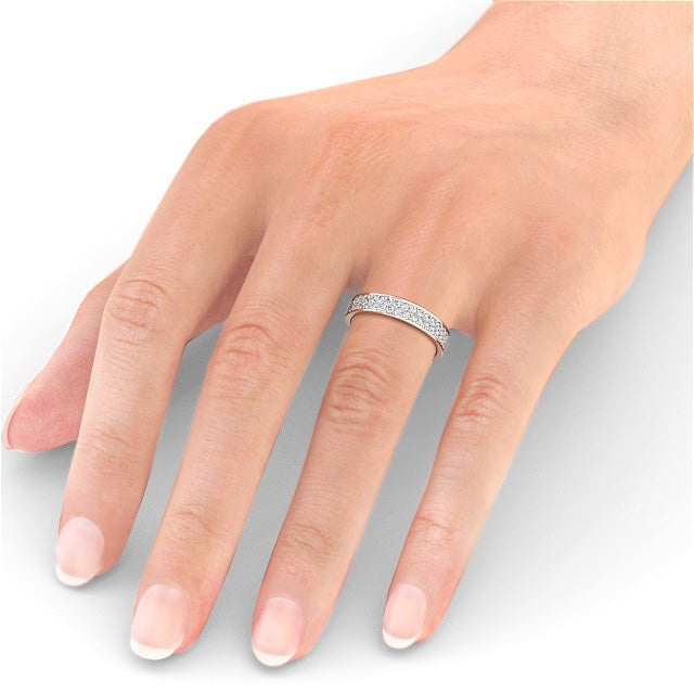 Full Eternity Ring, Round Cut Double Row