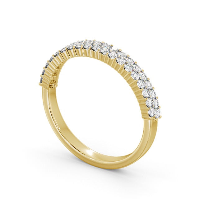 Half Eternity Ring, Round Cut Double Row