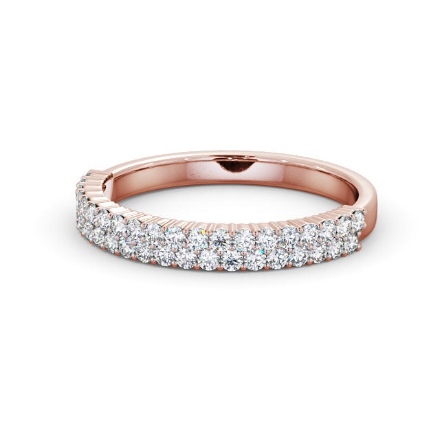 Half Eternity Ring, Round Cut Double Row