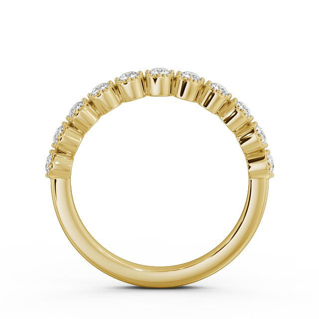 Half Eternity Ring, Round Cut With Milgrain Edge