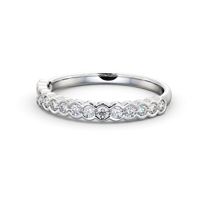 Half Eternity Ring, Round Cut Rub Over Setting