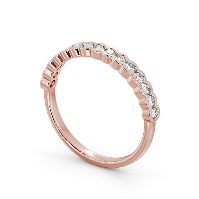 Half Eternity Ring, Round Cut Rub Over Setting