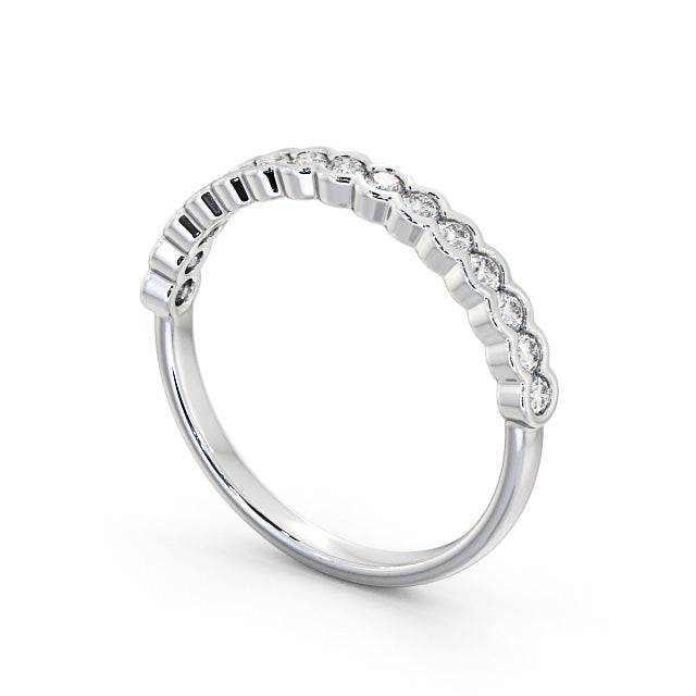 Half Eternity Ring, Round Cut Rub Over Setting