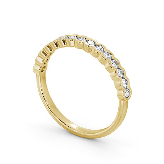 Half Eternity Ring, Round Cut Rub Over Setting