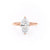 Marquise Cut Moissanite Engagement Ring With Hidden Halo