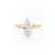 Marquise Cut Moissanite Engagement Ring With Hidden Halo