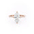 Marquise Cut Moissanite Engagement Ring With Hidden Halo