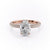 OVAL CUT MOISSANITE PAVÉ SET SHOULDERS WITH HIDDEN HALO