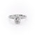 OVAL CUT MOISSANITE PAVÉ SET SHOULDERS WITH HIDDEN HALO