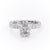 OVAL CUT MOISSANITE STONE SET SHOULDERS WITH HIDDEN HALO