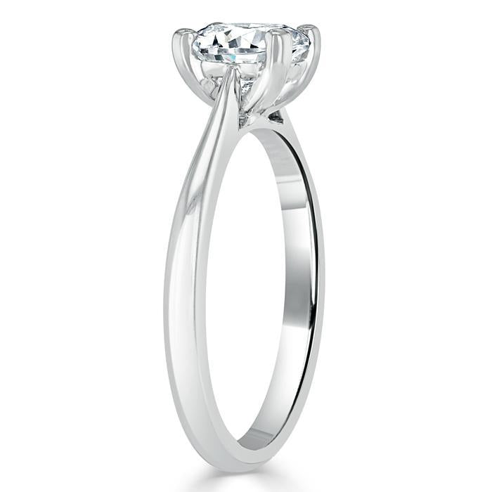 Cushion Cut Moissanite Engagement Ring, Classic Style