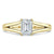 Emerald Cut Moissanite Engagement Ring, Tiffany Style Split Shank