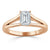 Emerald Cut Moissanite Engagement Ring, Tiffany Style Split Shank