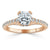 Cushion Cut Moissanite Engagement Ring, Tiffany Style