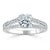 Cushion Cut Moissanite Engagement Ring, Split Shank