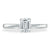 Emerald Cut Moissanite Engagement Ring, Classic Style