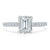 Emerald Cut Moissanite Engagement Ring, Classic Style