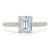 Emerald Cut Moissanite Engagement Ring, Classic Style