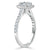 Cushion Cut Moissanite Halo Engagement Ring, Tiffany Style