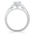 Cushion Cut Moissanite 3 Stone Engagement Ring