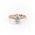 PEAR CUT MOISSANITE PAVÉ SET SHOULDERS WITH HIDDEN HALO