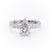 PEAR CUT MOISSANITE STONE SET SHOULDERS WITH HIDDEN HALO