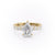 PEAR CUT MOISSANITE STONE SET SHOULDERS WITH HIDDEN HALO