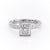 PRINCESS CUT MOISSANITE STONE SET SHOULDERS WITH HIDDEN HALO