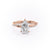 Pear Cut Moissanite Twisted Shoulder Set Ring With Hidden Halo