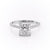 Princess Cut Moissanite Shoulder Set Ring With Hidden Halo